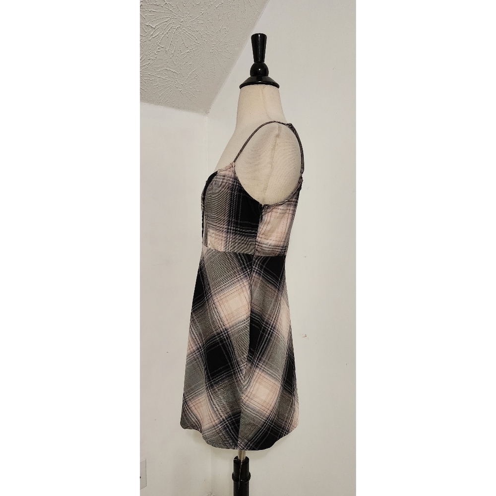 Urban Outfitters Keya Plaid Hook & Eye Mini Dress View 6